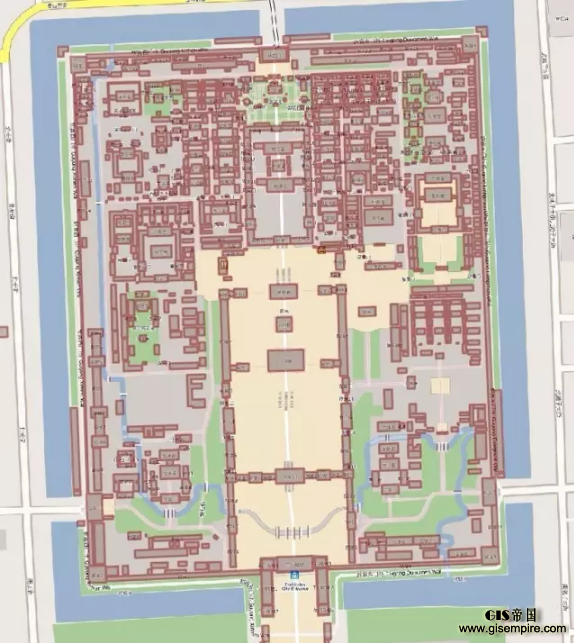 北京市建筑对象的区域Polygon数据